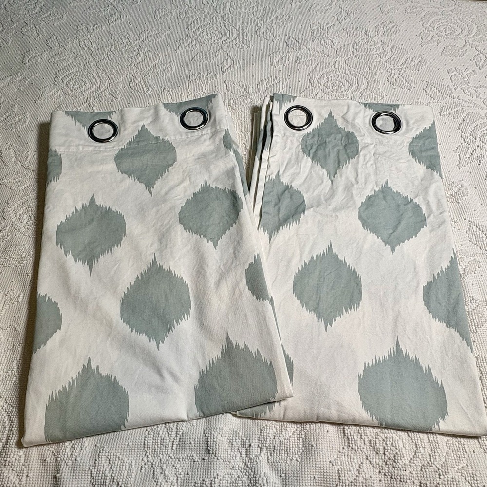 IKEA Curtains Antennmal 2116 57 In X 98 In Geometric Patterns 2 Panels